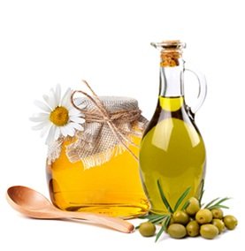 mascarilla de aceite de oliva y miel, miel y aceite de oliva